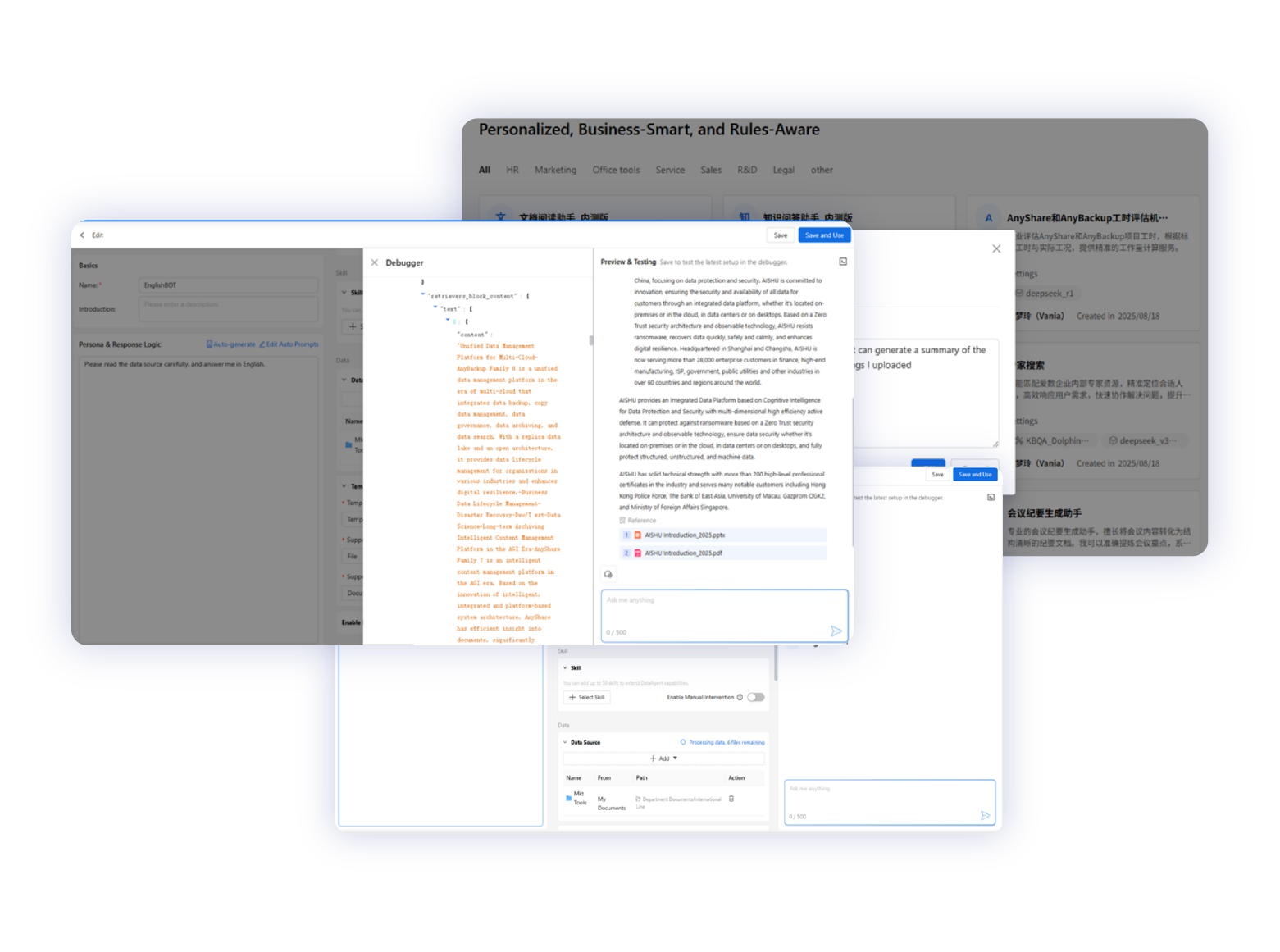 Customized agents, tailored to your business